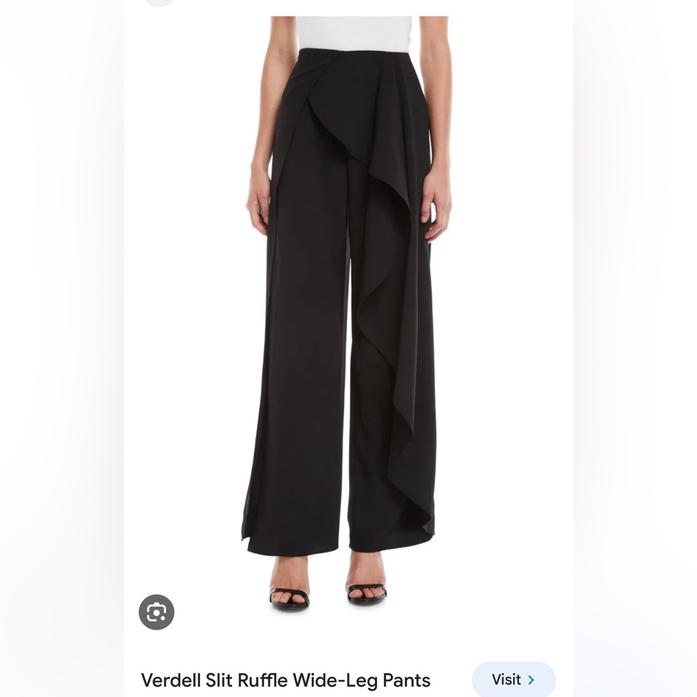 Black slit side party pants